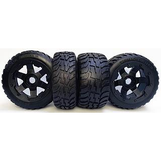 5B Tarmac II On Road Super Six Wheels & Tyres Front & Rear Set