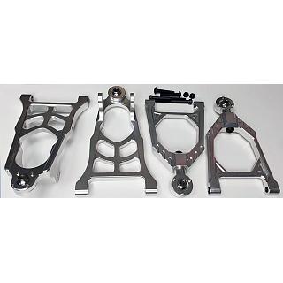 NEW Baja Front Suspension set Alloy Lower & Upper Arms Silver