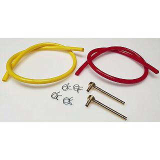 High Flow Fuel Line Kit Brass Fittings Red / Yellow Solid Fuel L