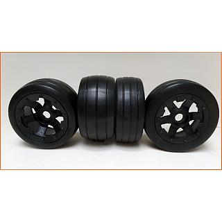 5B Slick Tyres Wheels F & Rear Set (4) on Supersix Wheels