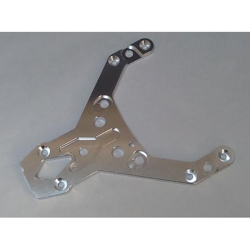 Front Upper Chassis Plate Alloy 6mm Top Plate Silver F5M 95097