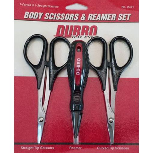 Dubro Body Reamer & Scissors Straight & Scissors Curved Set