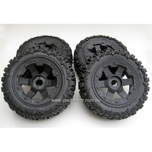 5T SC Wheel & Trencher Style Tyres F/R set SC 5T LosiTruck