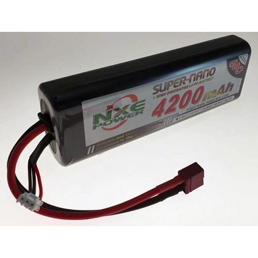 NXE 7.4V 4200mAh 40C 2SRound Hard Case Lipo Battery Deans Connec
