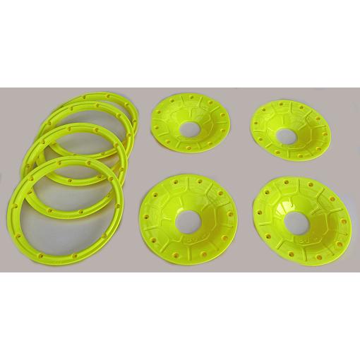 30°N Enclosed Outer & HD Inner Beadlock Set Yellow fit DTT 5ive 