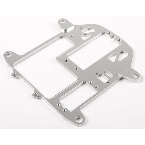 Baja CNC Mounting Plate for Symmetrical Steering Silver