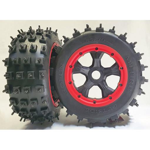 LT 5ive Spike Knobby Tyres & Wheels (2) 185 x 70mm