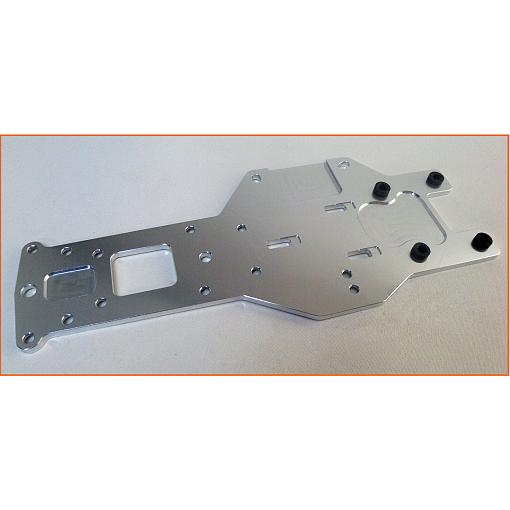 Baja Rear Main Chassis Plate HD 5mm 6061 Silver 95140