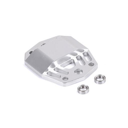 Top Centre Diff /Brake Plate CNC & Bearings Silver LT Losi5ive