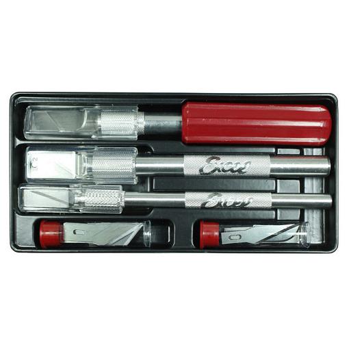 Excel Hobby Tool & Knife Set in Plastic Tray