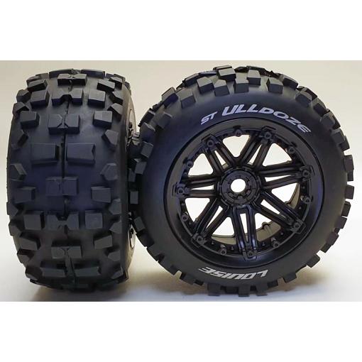 Louise 1/8 Rear ST-Ulldoze Wheels & Tyres 2pcs fit 17mm Hex Trax