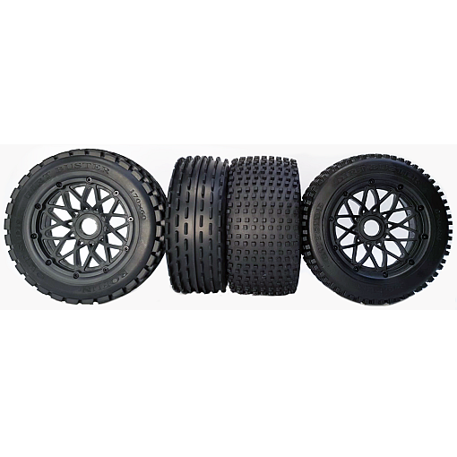 Dirt Buster Style Front & Mini Pin v2 Pin Block Rear Tyres on Me