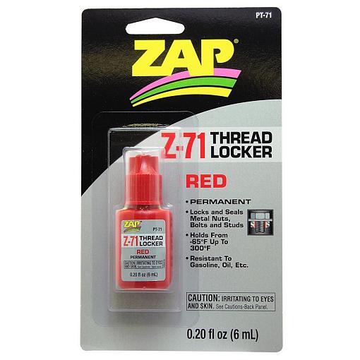 Zap PT 71 Threadlocker Permanant 6ml RED