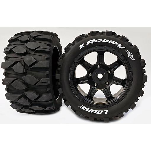 Louise X-Rowdy Glued Tyre with Black Rim (2) 24mm Hex  fit Trax