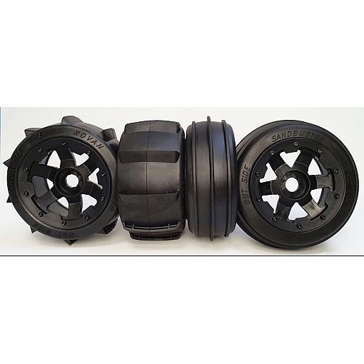 5B Sand Paddle Tyres & Wheel Set Front  & Rear Set on Super Six