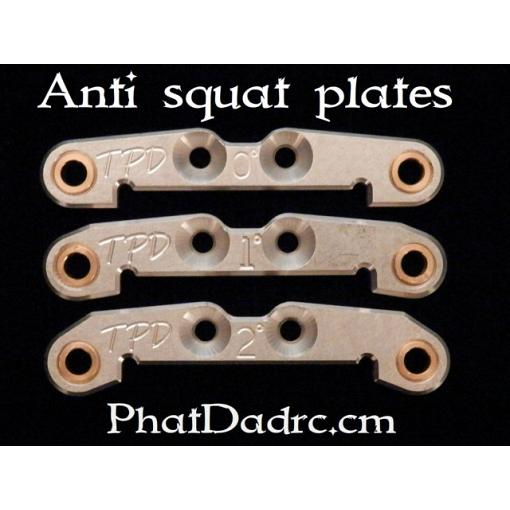 HPI Baja Anti Squat Plate (1) 0° Deg. V2 by Phatdad RC Silver